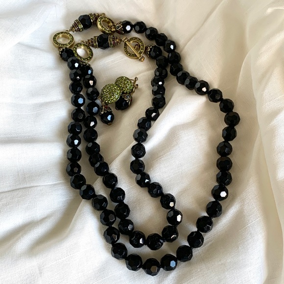 Heidi Daus Double Necklace and Earring Set Estate Jewelry Vintage Heidi Daus - Picture 10 of 10